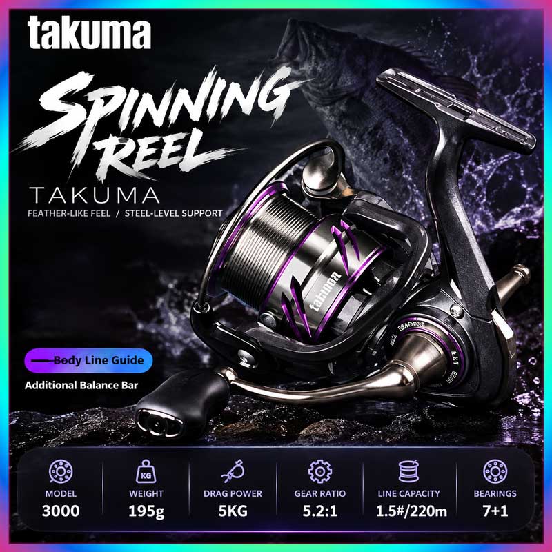Fishing Boat Steering Wheel - Takuma Lingxi 3000s – lekka kołowrotka